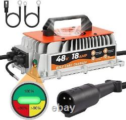 18 AMP 48 Volt Golf Cart Battery Charger 48 Club Car 1250W, 3-6