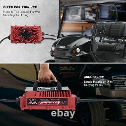 18 AMP Golf Cart Battery Charger for 48 Volt Club Car with Triangle 3 Pin Style
