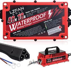18 AMP Golf Cart Battery Charger for 48 Volt Club Car with Triangle 3 Pin Style