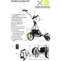 2025 Bat Caddy X3R BLACK Remote Control Electric Motorized Golf Cart Trolley