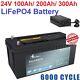 24v 100ah/ 200ah/300ah Lifepo4 Battery Pack With 200a Bms For Golf Cart Solar Rv