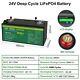 24v 200ah/ 140ah Lifepo4 Battery Pack 5kw With 8s 250a Bms For Golf Cart Boat Rv