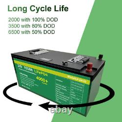 24v 100Ah LiFePo4 Battery Cells Waterproof Rechargeable For Boat Car Sola E-Bike