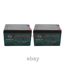 2PCS 12V 12Ah 6-DZM-12 Battery for E-Bike Go Kart Scooter Bicycle Golf Cart Mowe