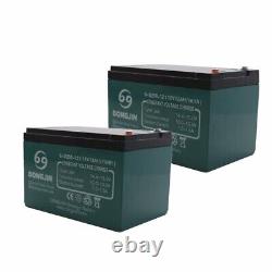 2PCS 12V 12Ah 6-DZM-12 Battery for E-Bike Go Kart Scooter Bicycle Golf Cart Mowe