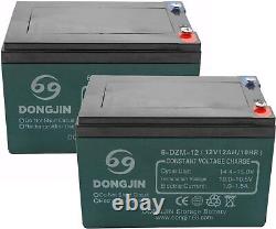 2PC 12V 12Ah 6-DZM-12 Battery for E-Bike Go Kart Scooter Golf Cart 70cc 90cc 110