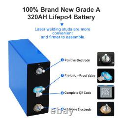 2Pcs Grade A Batteries Rechargeable 3.2V 320Ah 12V 24V 48V 310AH Battery Pack