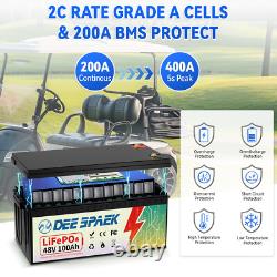 2X48V 100Ah LiFePO4 Lithium Battery 200A BMS 8000+Cycle Trolling Motor Golf Cart