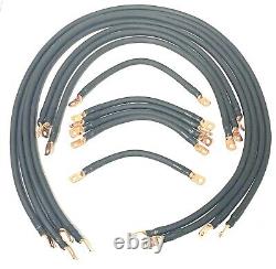 # 2 Awg HD Golf Cart Battery Cable 13 pc Black TXT E-Z-GO Set U. S. A BARE