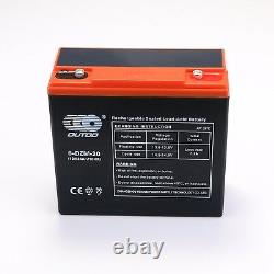 2 Pack 12V 24AH 6-DZM-20 Battery + Charger Electric Scooter Golf Cart Buggy Boat