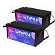 2 Pack 12v Lifepo4 Solar Battery Pack 200ah 100a Bms For Golf Cart Marine Rv