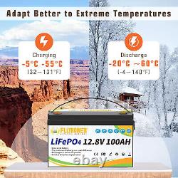 2-Pack 24V 100Ah LiFePO4 Battery 100A BMS Deep Cycles 12V 100Ah For Golf Cart RV