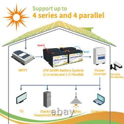 2-Pack 24V 100Ah LiFePO4 Battery 100A BMS Deep Cycles 12V 100Ah For Golf Cart RV