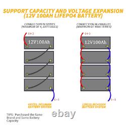 2-Pack 24V 100Ah LiFePO4 Battery 100A BMS Deep Cycles 12V 100Ah For Golf Cart RV