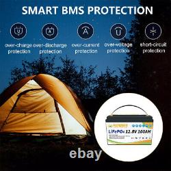 2-Pack 24V 100Ah LiFePO4 Battery 100A BMS Deep Cycles 12V 100Ah For Golf Cart RV
