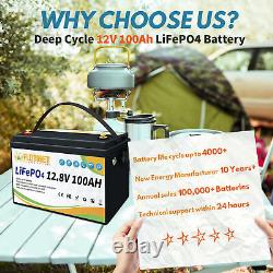 2-Pack 24V 100Ah LiFePO4 Battery 100A BMS Deep Cycles 12V 100Ah For Golf Cart RV