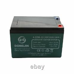 2x 12V 12Ah 6DZM12 Battery 24V Charger for Electric Scooter ATV Golf Cart UTV