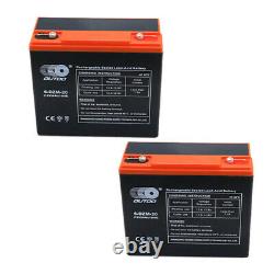 2x 12V 24Ah 6DZM20 Battery Rechargeable For Electric Scooter Golf Cart Go Kart