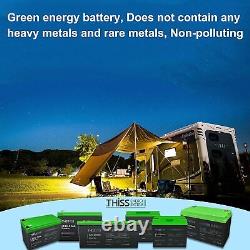 30Ah LiFePO4 Deep Cycle 12V Lithium Rechargeable Battery for RV Solar System NEW