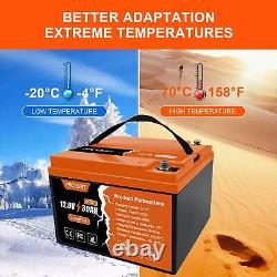 30Ah LiFePO4 Lithium Battery 4500+ Deep Cycles for Golf cart RV Boat Solar Panel