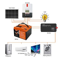 30Ah LiFePO4 Lithium Battery 4500+ Deep Cycles for Golf cart RV Boat Solar Panel