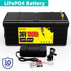 36V100Ah Lithium Golf Cart Battery LiFePO4 200A BMS 15000+Cycle For Solar Camper