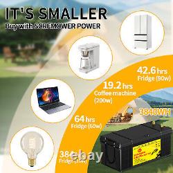 36V100Ah Lithium Golf Cart Battery LiFePO4 200A BMS 15000+Cycle For Solar Camper