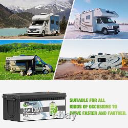 36V 100AH LiFePO4 Lithium Battery Golf Cart 200A BMS Solar 10YearLife Off Grid
