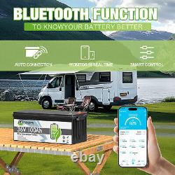 36V 100AH LiFePO4 Lithium Battery Golf Cart 200A BMS Solar 10YearLife Off Grid