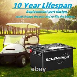 36V 100Ah Golf Cart Lithium LiFePO4 Battery Club Car 200A BMS 15000+ Deep Cycle