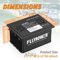 36V 100Ah LiFePO4 Golf Cart Battery 200A BMS 15000+ Cycle +Monit + 20A Charger