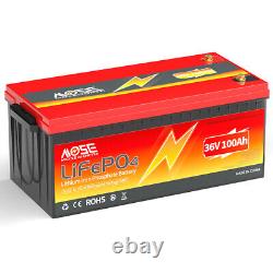 36V 100Ah LiFePO4 Golf Cart Lithium Battery 200A BMS for Solar RV Trolling Motor