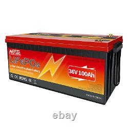 36V 100Ah LiFePO4 Golf Cart Lithium Battery 200A BMS for Solar RV Trolling Motor