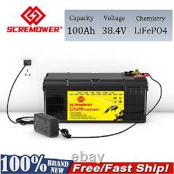 36V 100Ah LiFePO4 Lithium Battery 200A BMS for Golf cart EV RV 10 Year Life Span