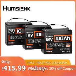 36V 100Ah LiFePO4 Lithium Battery 3 Pack 12V 100Ah 6000+ Cycles For RV Golf Cart