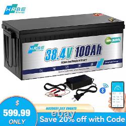 36V 100Ah LiFePO4 Lithium Battery Bluetooth APP 3840Wh for Outboard Motor Marine