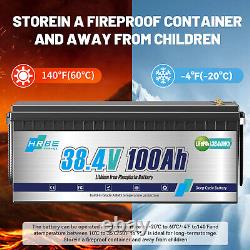36V 100Ah LiFePO4 Lithium Battery Bluetooth APP 3840Wh for Outboard Motor Marine