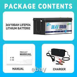 36V 100Ah LiFePO4 Lithium Battery Bluetooth APP 3840Wh for Outboard Motor Marine