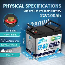 36V 100Ah LiFePO4 Lithium Battery Deep Cycle 3 Group 12V 100Ah For RV Home