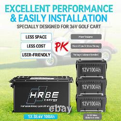 36V 100Ah Lithium Golf Cart Battery 200A BMS 15000+ Cycle LiFePO4 10 Year Life