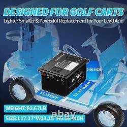 36V 100Ah Lithium Golf Cart Battery 200A BMS 15000+ Cycle LiFePO4 10 Year Life