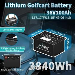 36V 100Ah Lithium LiFePO4 Golf Cart Battery 200A BMS Deep Cycle For Golf Cart