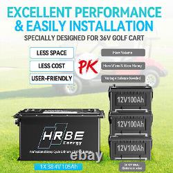 36V 105Ah Battery LiFePO4 Lithium Golf Cart 200A BMS 15000+ Cycles Monit Charger