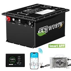 36V 105Ah Golf Cart LiFePO4 Lithium Battery 200A BMS 15000+ Cycle+20A Charger