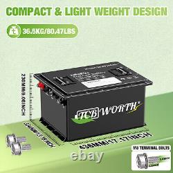 36V 105Ah Golf Cart LiFePO4 Lithium Battery 200A BMS 15000+ Cycle+20A Charger