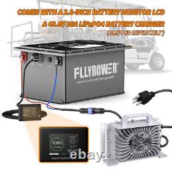 36V 105Ah Golf Cart LiFePO4 Lithium Battery 200A BMS with 36V 20A Fast Charger