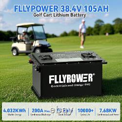 36V 105Ah Golf Cart LiFePO4 Lithium Battery 200A BMS with 36V 20A Fast Charger