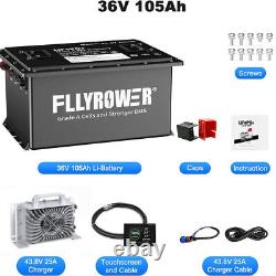 36V 105Ah Golf Cart LiFePO4 Lithium Battery 200A BMS with 36V 20A Fast Charger