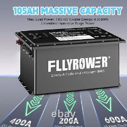 36V 105Ah Golf Cart LiFePO4 Lithium Battery 200A BMS with 36V 20A Fast Charger