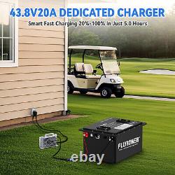 36V 105Ah Golf Cart LiFePO4 Lithium Battery 200A BMS with 36V 20A Fast Charger